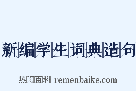 新编学生词典造句是什么意思的图片